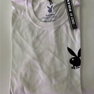 PLAYBOY  White Tee with Iconic Logo